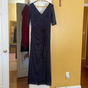 Long. Formal dress. Size 12. Navy blue.
